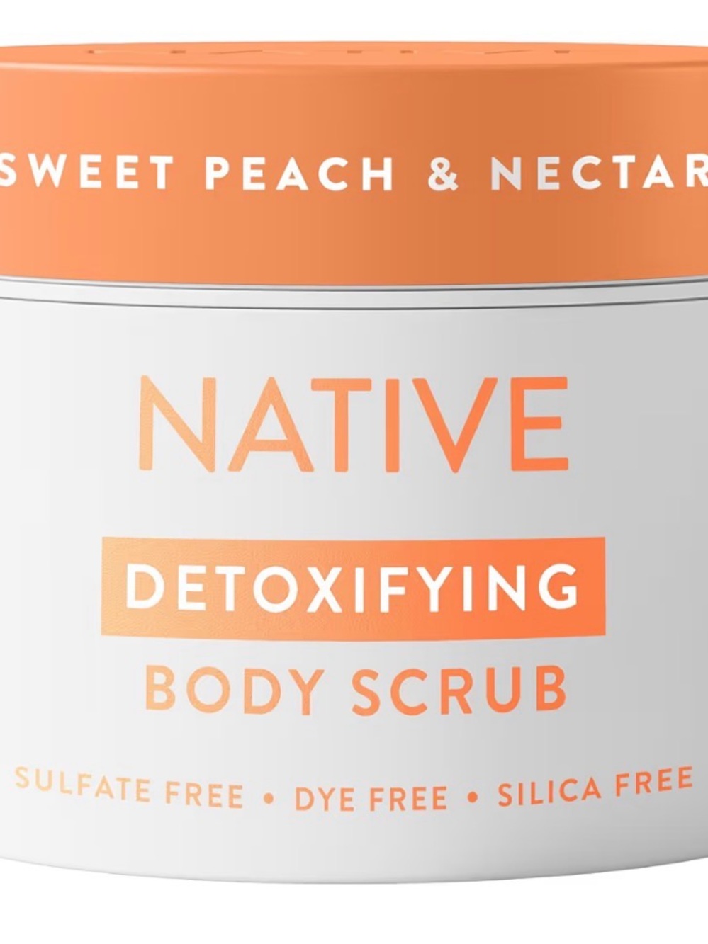 Native Sweet Peach & Nectar Detoxifying Body Scrub - Orange and White - NEW